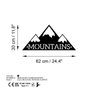 Wallity Mountains Escultura de Pared de Metal Negra